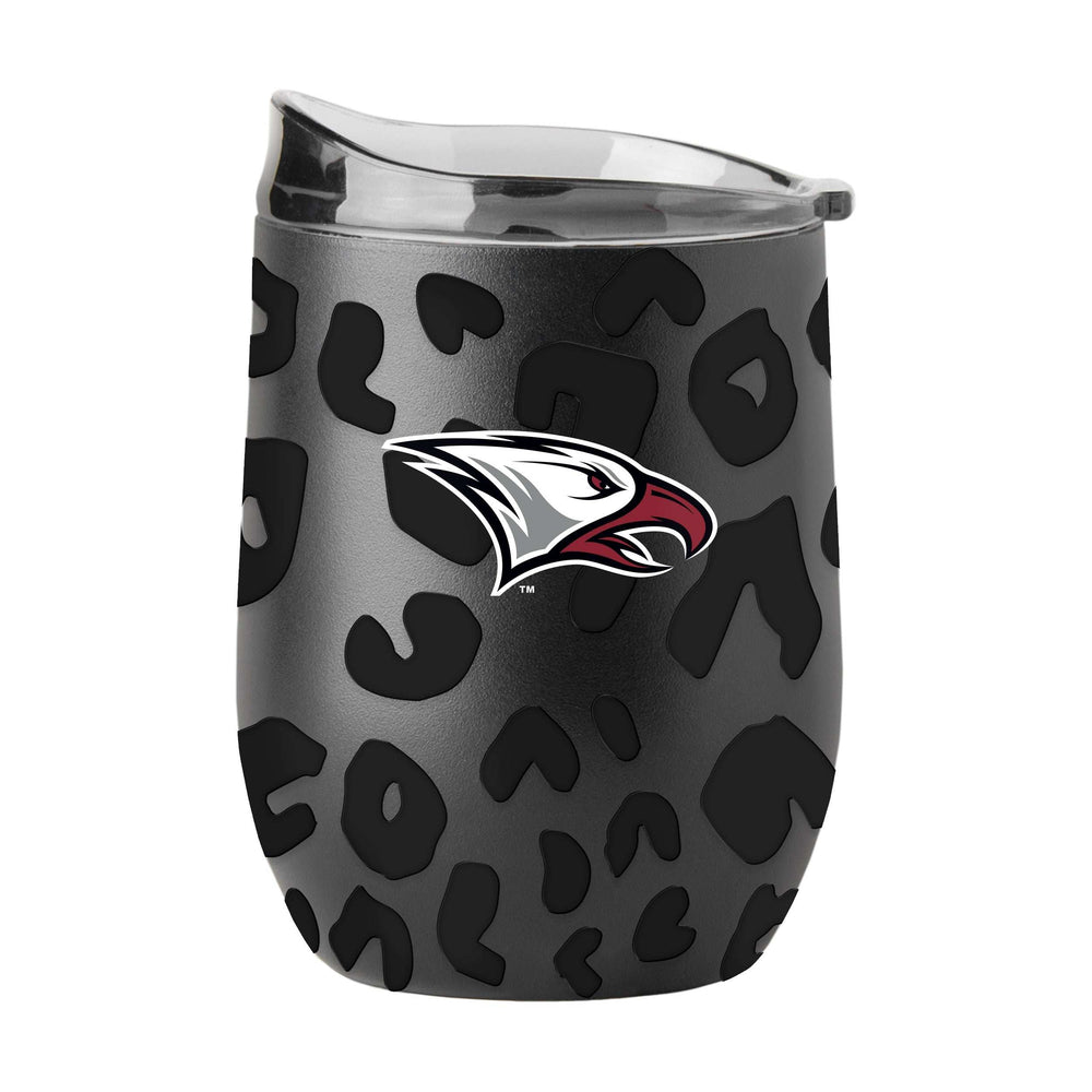 North Carolina Central Leopard 16oz Black Powdercoat Curved Beverage - Logo Brands - Flyclothing LLC