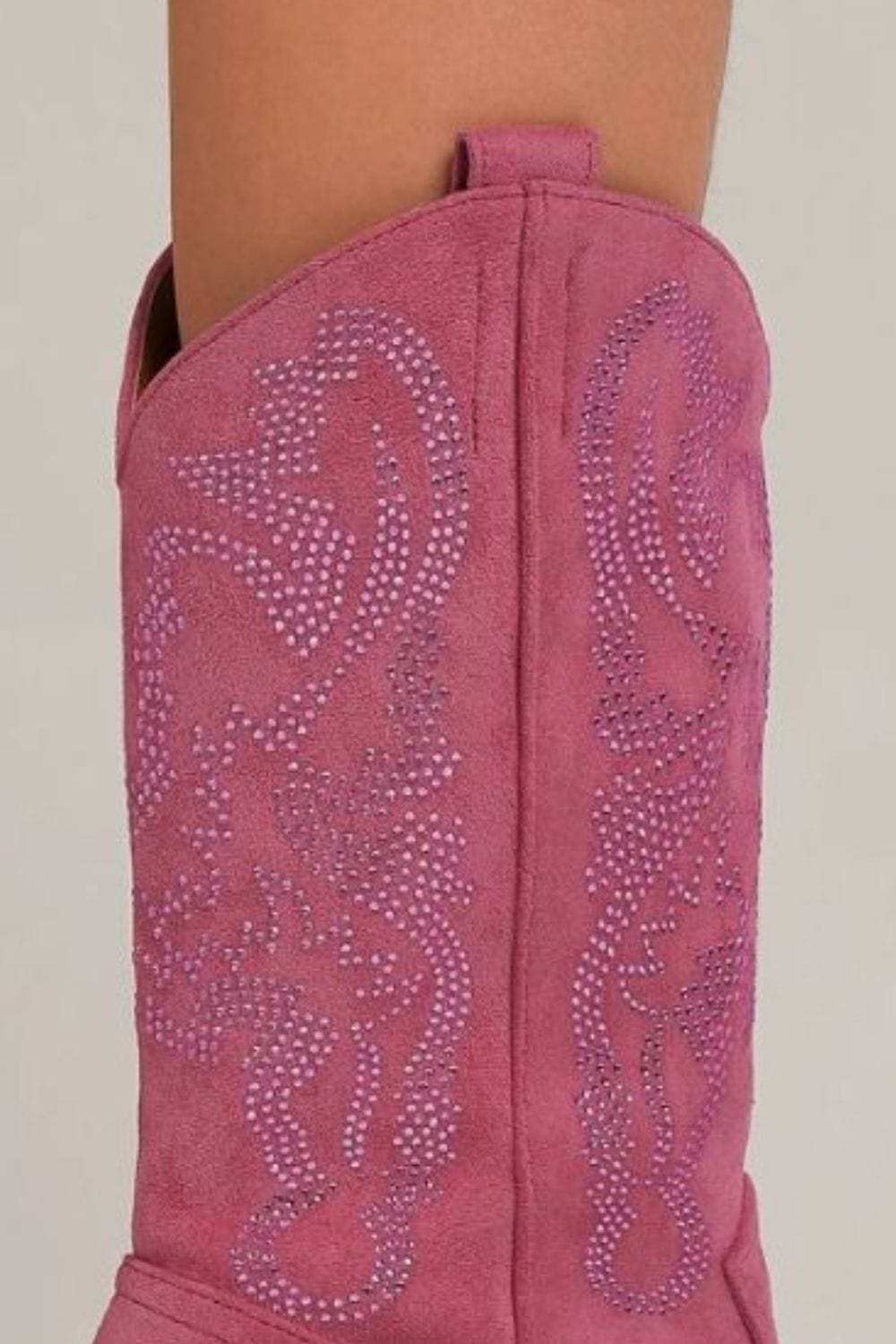 Beast Fashion Rhinestone Detail Point Toe Boots - Trendsi - Flyclothing LLC