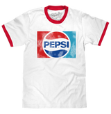 Pepsi Ringer T-Shirt - White and Red