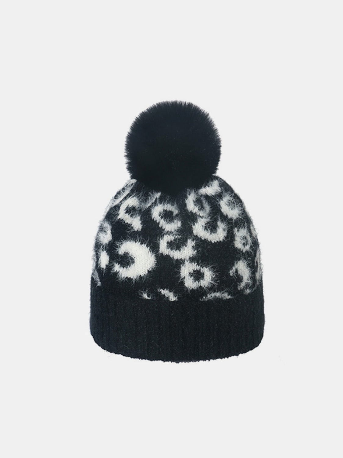 Leopard Hat with Pompom - Trendsi