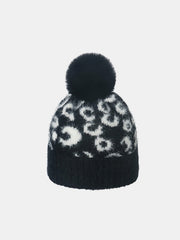 Leopard Hat with Pompom - Trendsi