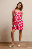 BiBi Floral Prints Tuck Detail Short Overall With Pockets - Trendsi - Flyclothing LLC