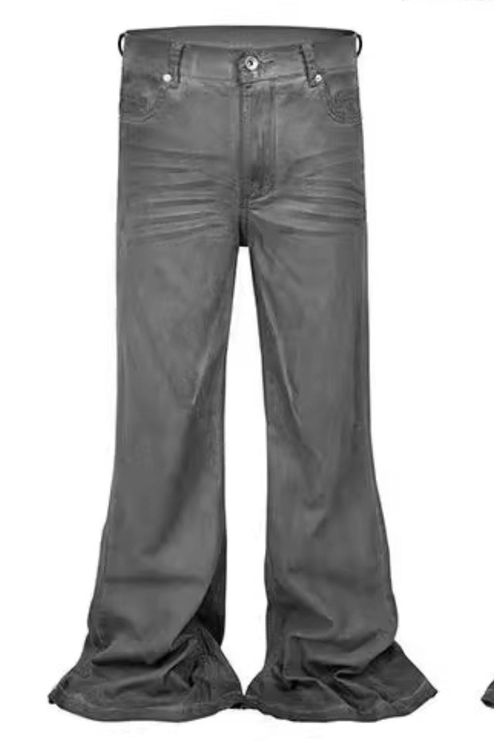 Men's Washed Flare Jeans - Trendsi