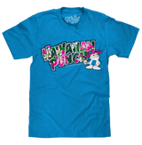 Hawaiian Punch Floral Print T-Shirt - Blue