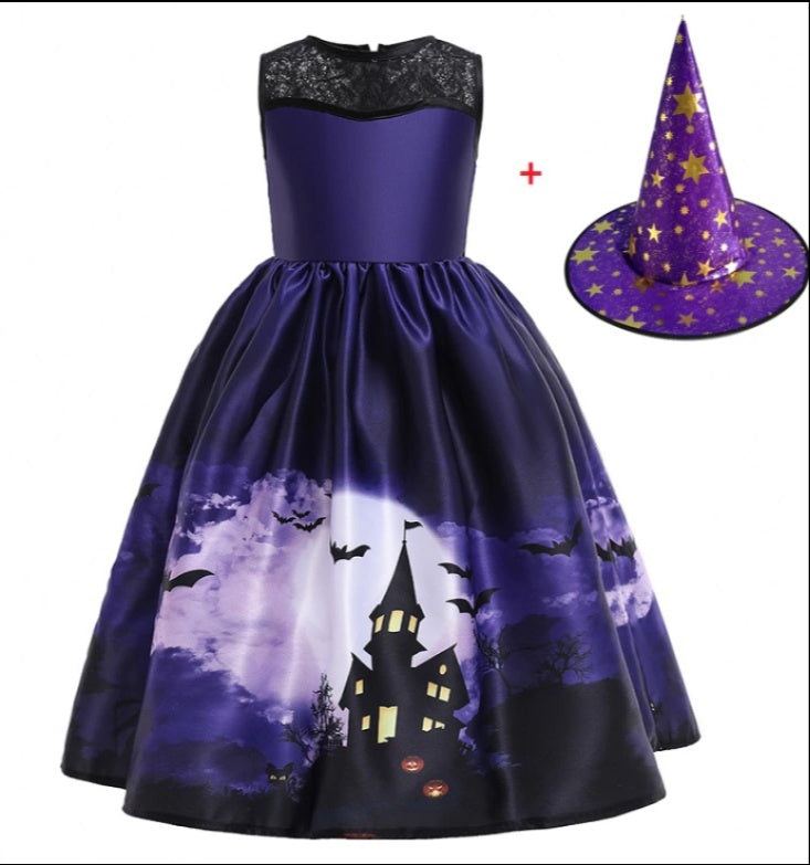 Halloween Princess Dress Halloween Printed Mesh - My Store - Flyclothing LLC