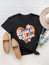 Graphic Round Neck Short Sleeve T-Shirt - Trendsi - Flyclothing LLC
