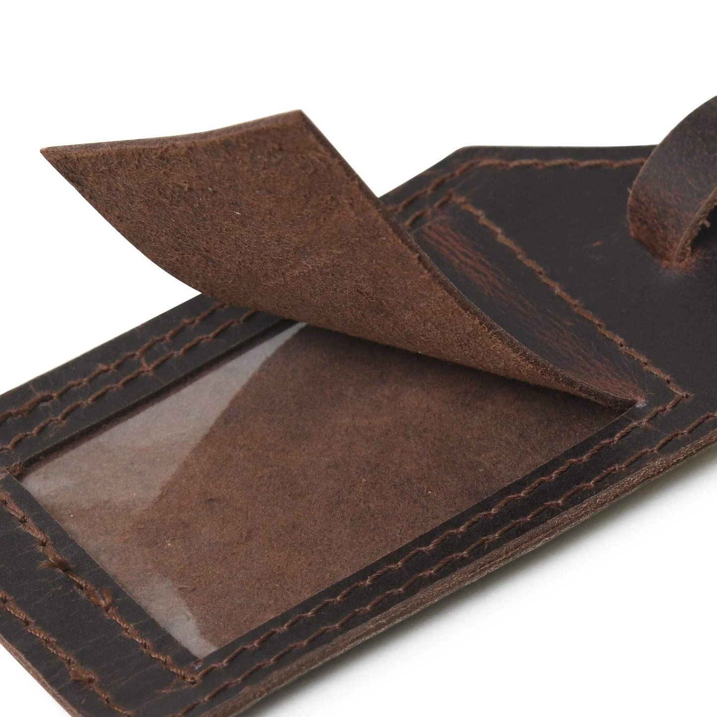 Leather Luggage Tag Set - Classy Leather Bags - Flyclothing LLC