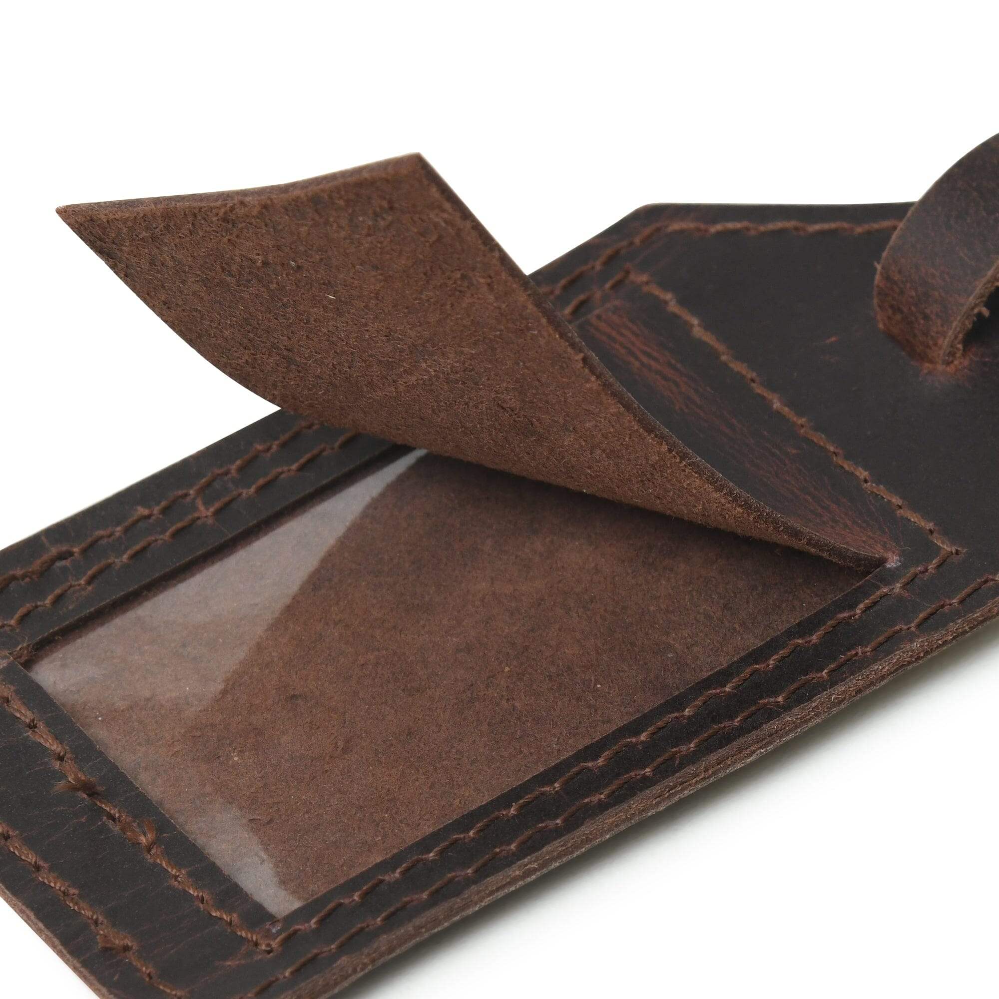 Leather Luggage Tag Set - Classy Leather Bags - Flyclothing LLC