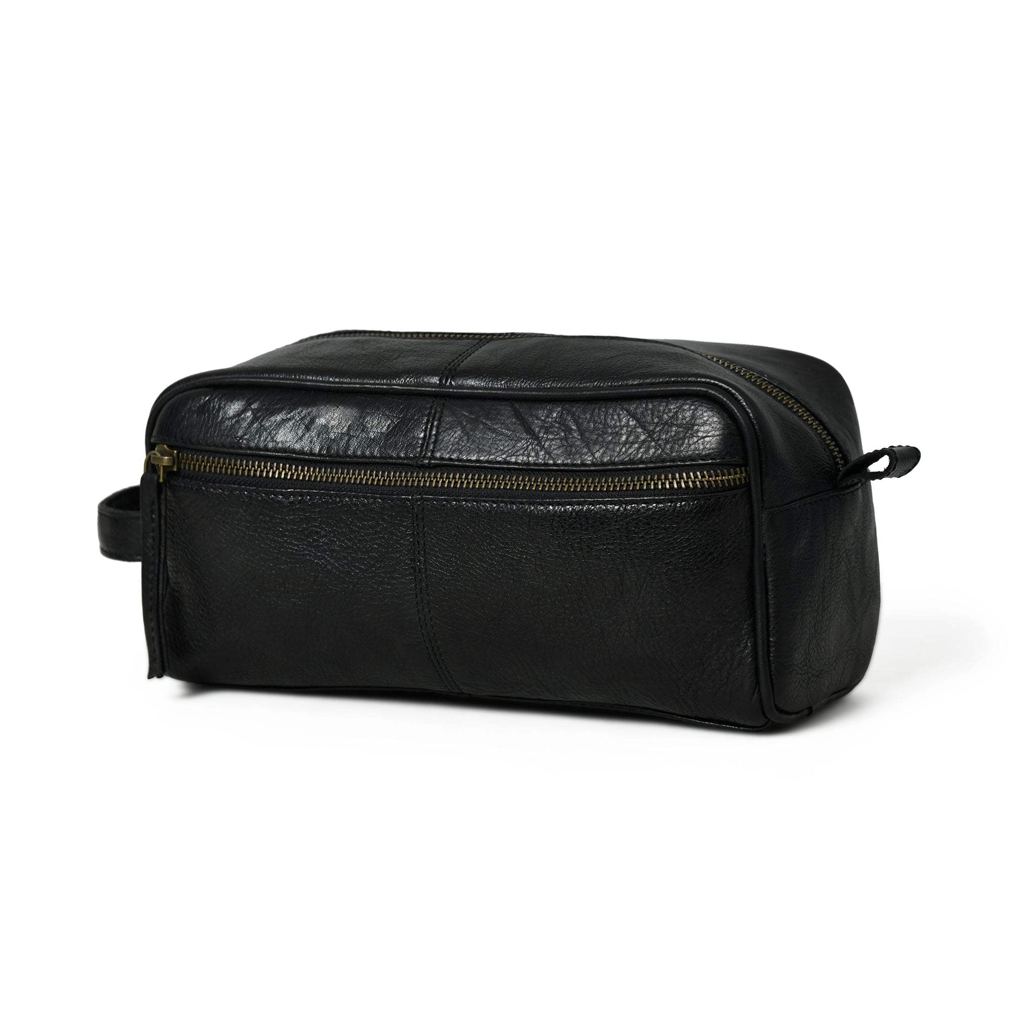 Midnight Deluxe Toiletry Bag -Single Section - Classy Leather Bags - Flyclothing LLC