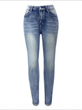 Rhinestone Butterfly Jeans with Pockets - Trendsi