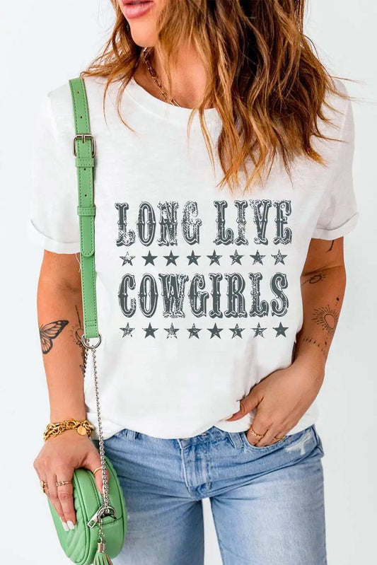 Letter Graphic Round Neck Short Sleeve T-Shirt - Trendsi - Flyclothing LLC
