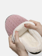 Horn Buckle Furry Texture Flat Slippers - Trendsi - Flyclothing LLC
