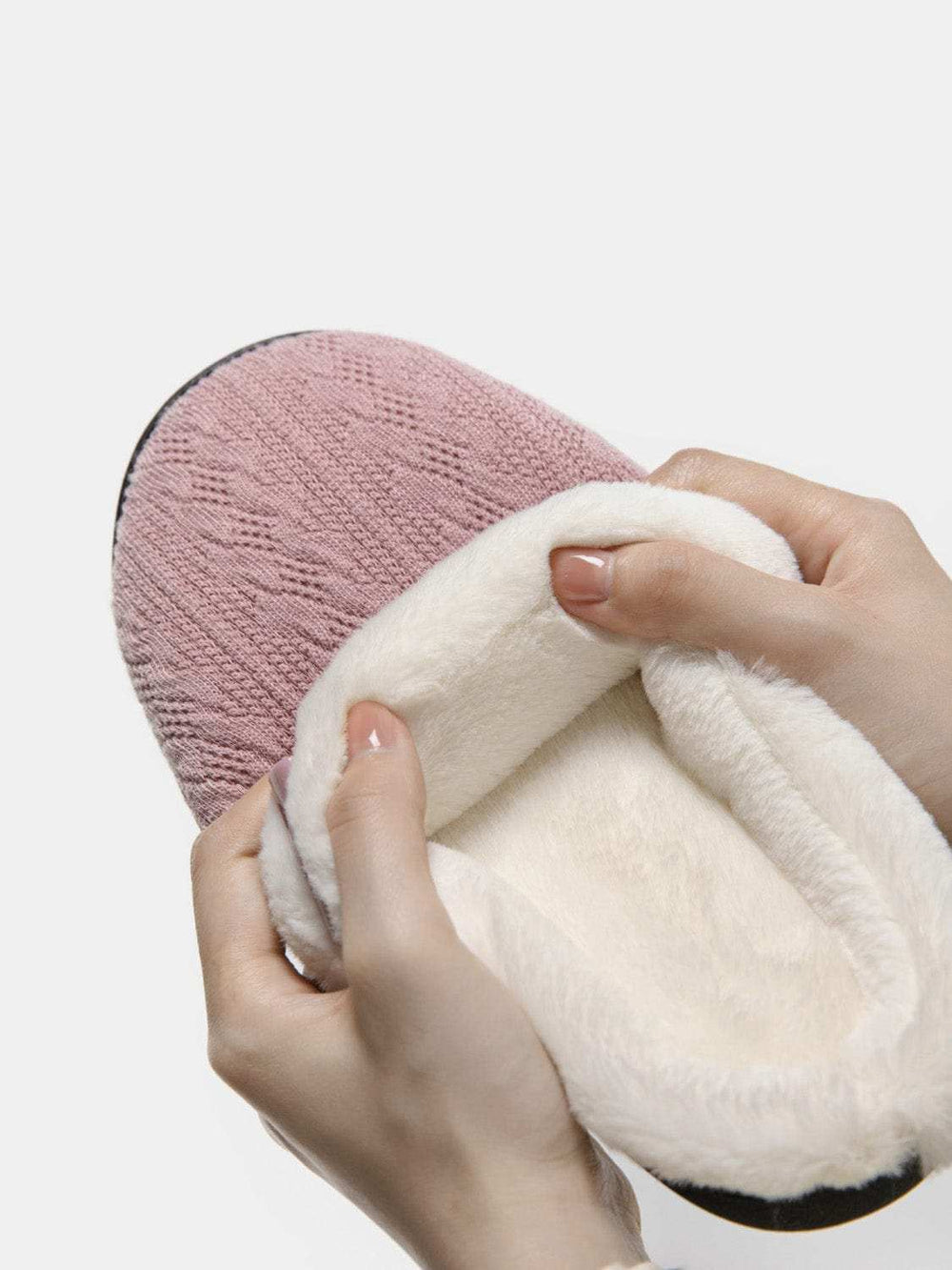 Horn Buckle Furry Texture Flat Slippers - Trendsi - Flyclothing LLC