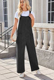 Lovelet Square Neck Wide Strap Overalls with Pockets - Trendsi - Flyclothing LLC