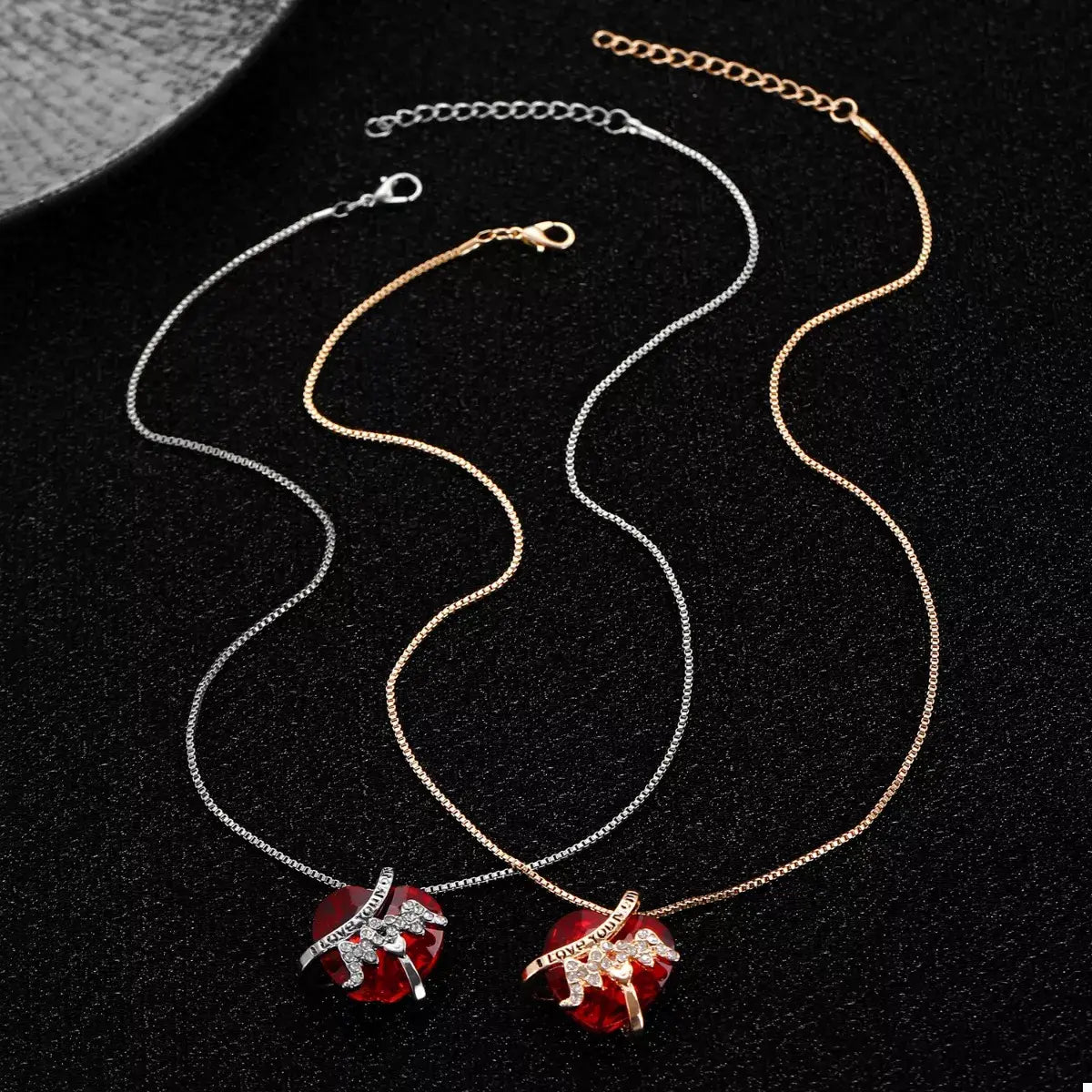 Heart-Shaped MOM Pendant Necklace - Trendsi - Flyclothing LLC