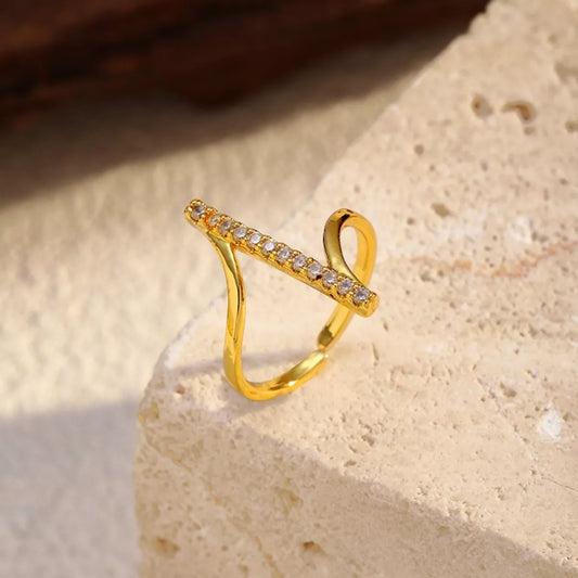 Irregular Rhinestone Ring - Trendsi - Flyclothing LLC