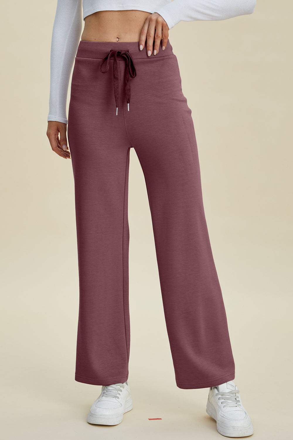 Basic Bae Full Size Air Scuba Drawstring Wide Leg Pants - Trendsi - Flyclothing LLC
