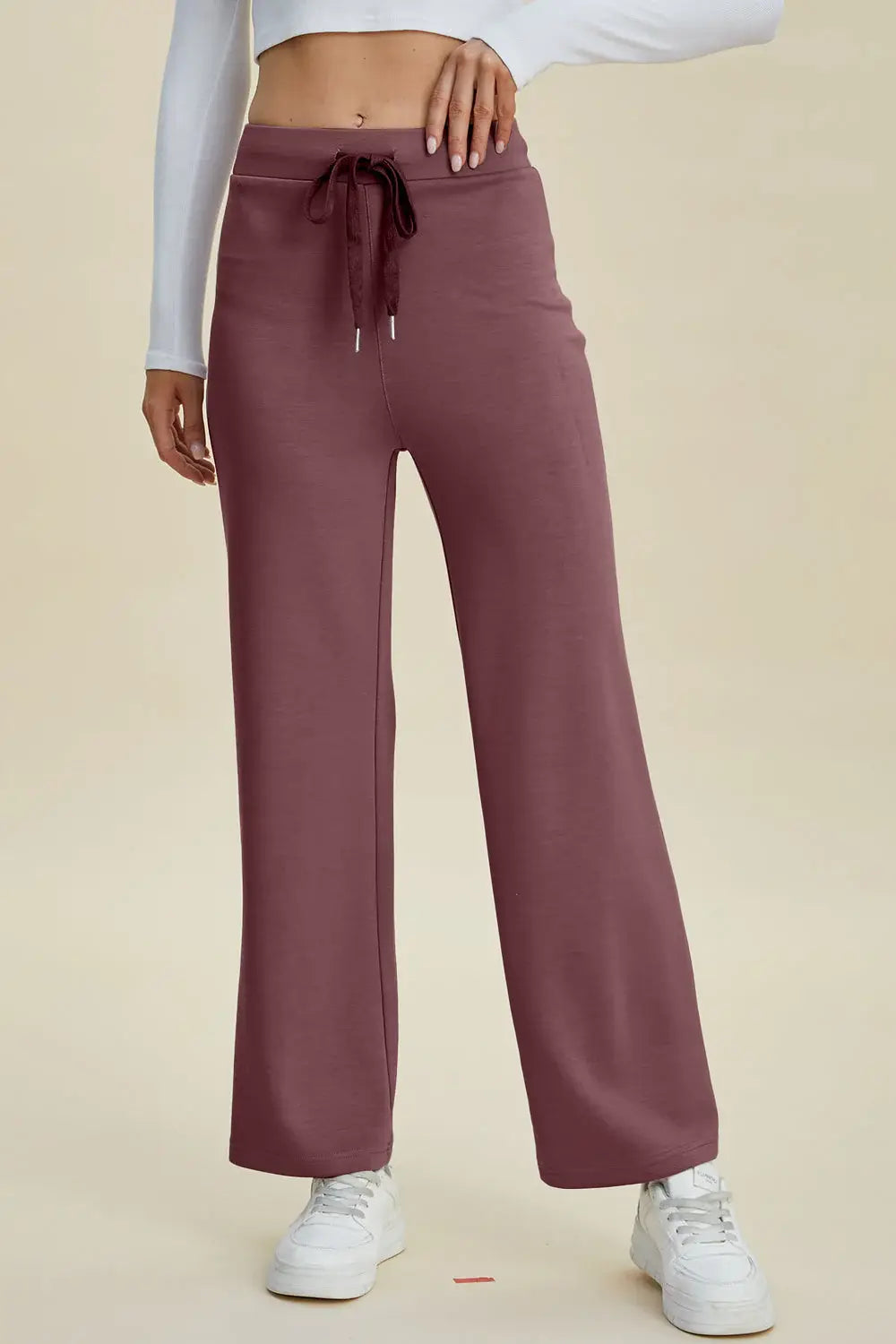 Basic Bae Full Size Air Scuba Drawstring Wide Leg Pants - ShopBasicbae - Flyclothing LLC