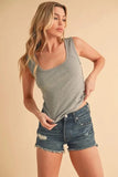Aemi+Co Square Neck Wide Strap Tank - Trendsi