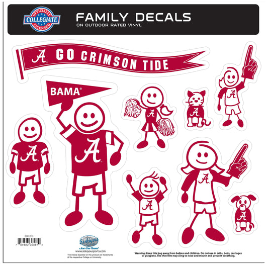 Alabama Crimson Tide Family Decal Set Large - Alabama Crimson Tide - Flyclothing LLC
