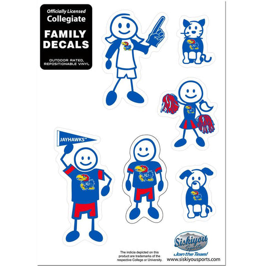 Kansas Jayhawks Family Decal Set Small - Kansas Jayhawks - Flyclothing LLC