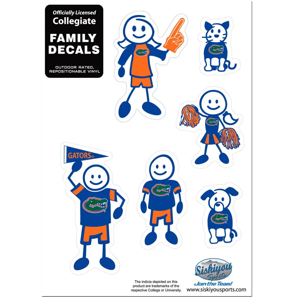 Florida Gators Family Decal Set Small - Florida Gators - Flyclothing LLC