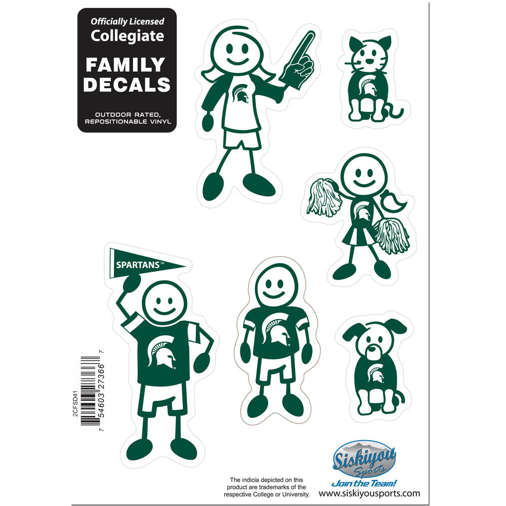 Michigan St. Spartans Family Decal Set Small