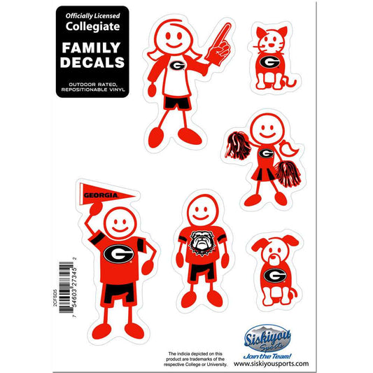 Georgia Bulldogs Family Decal Set Small - Georgia Bulldogs - Flyclothing LLC