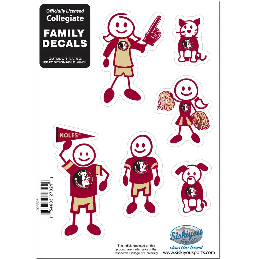 Florida St. Seminoles Family Decal Set Small - Florida St. Seminoles - Flyclothing LLC
