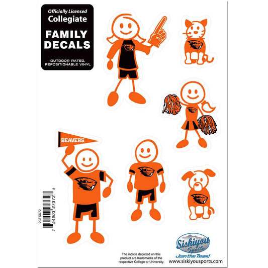 Oregon St. Beavers Family Decal Set Small - Oregon St. Beavers - Flyclothing LLC
