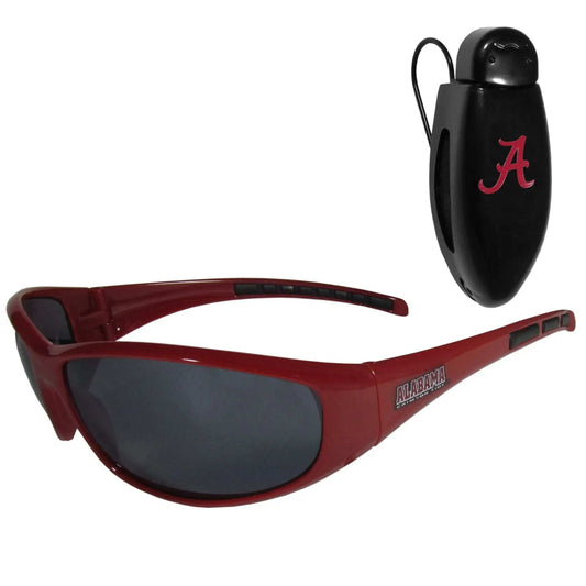 Alabama Crimson Tide Wrap Sunglass with Visor Clip - Alabama Crimson Tide - Flyclothing LLC