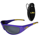 LSU Tigers Wrap Sunglass with Visor Clip - LSU Tigers - Flyclothing LLC