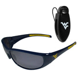 W. Virginia Mountaineers Wrap Sunglass with Visor Clip - W. Virginia Mountaineers - Flyclothing LLC