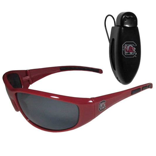 S. Carolina Gamecocks Wrap Sunglass with Visor Clip - S. Carolina Gamecocks - Flyclothing LLC