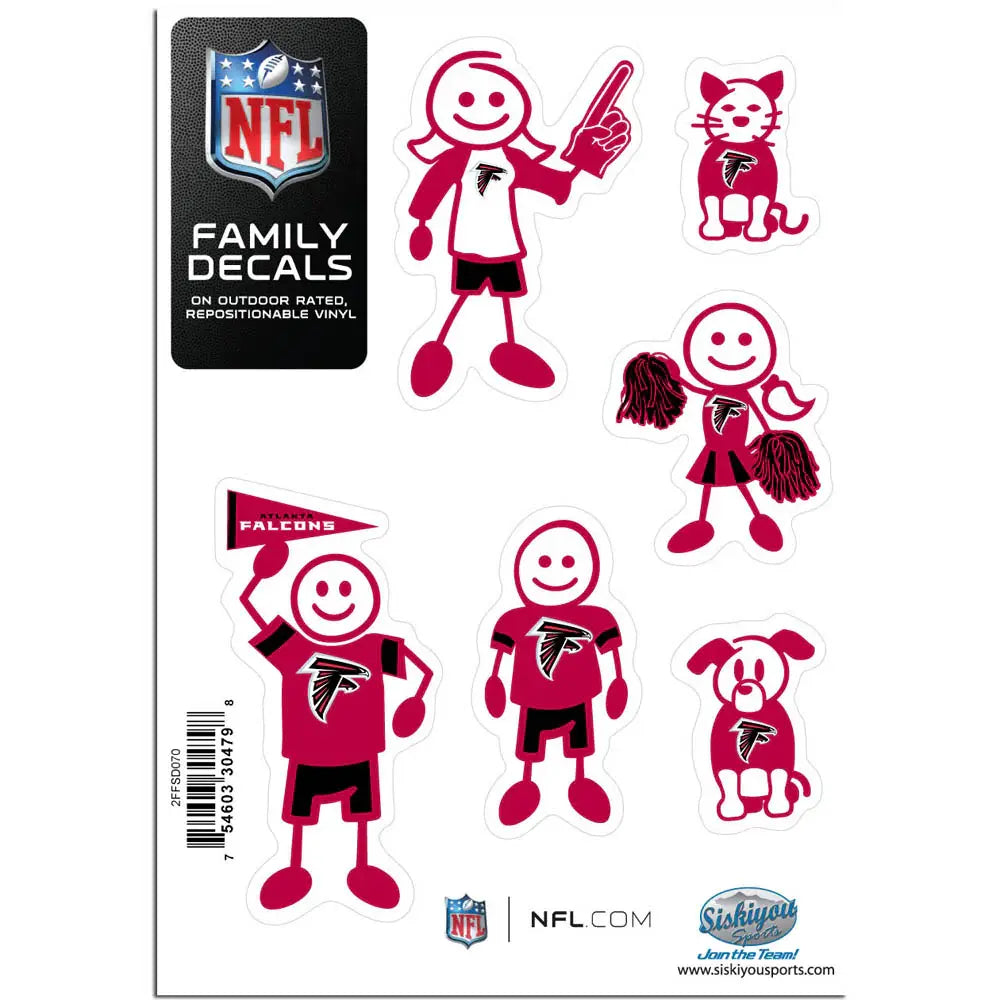 Atlanta Falcons Family Decal Set Small - Atlanta Falcons - Flyclothing LLC
