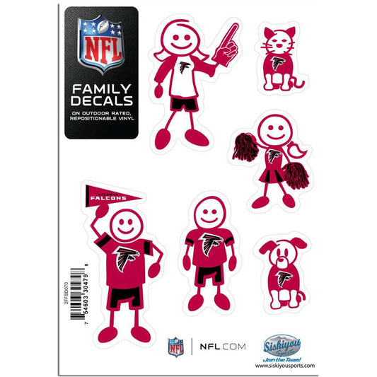 Atlanta Falcons Family Decal Set Small - Atlanta Falcons - Flyclothing LLC