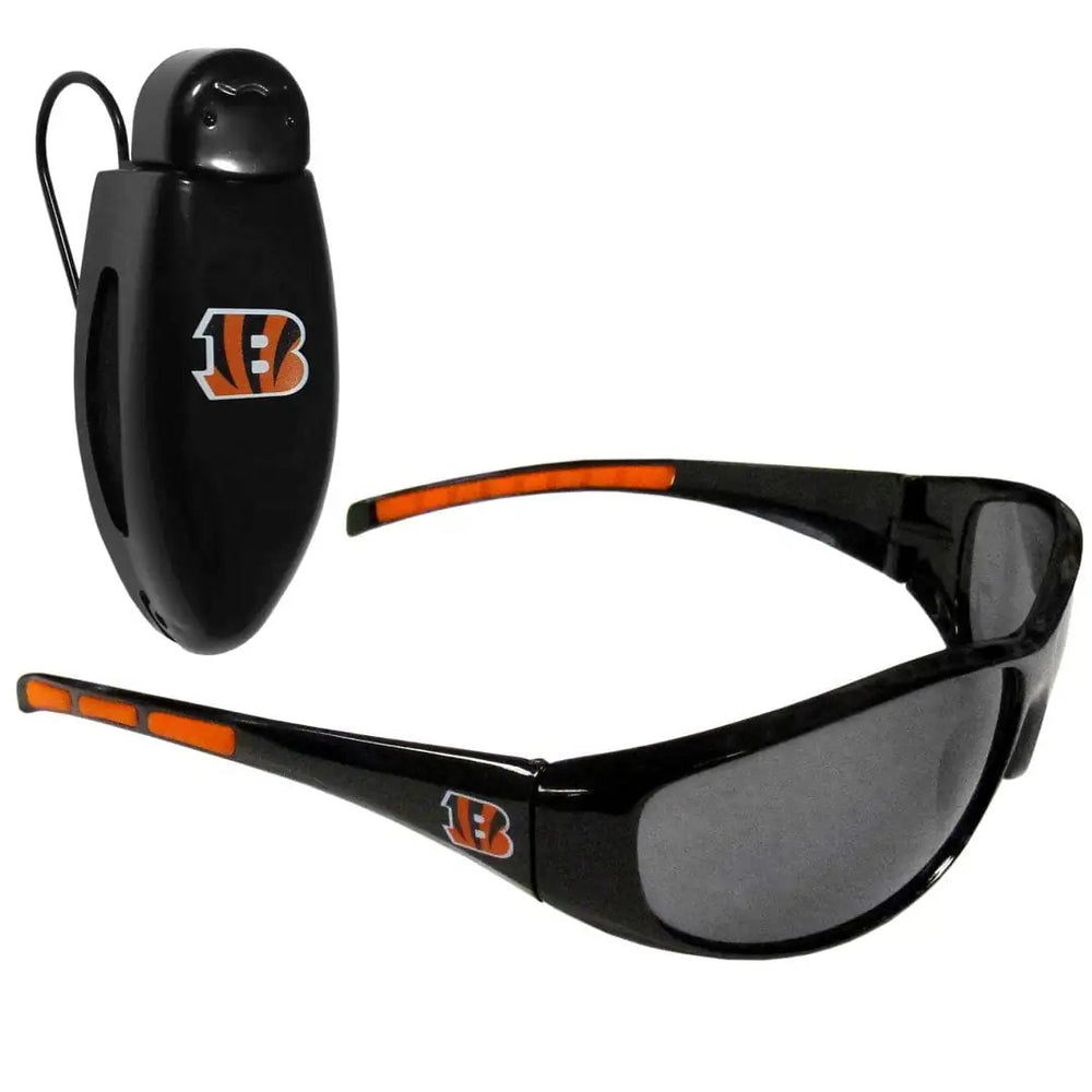 Cincinnati Bengals Wrap Sunglass with Visor Clip - Cincinnati Bengals