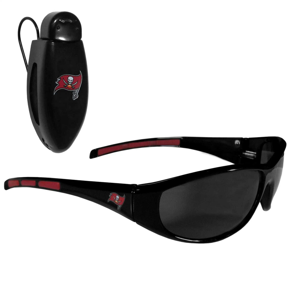 Tampa Bay Buccaneers Wrap Sunglass with Visor Clip - Tampa Bay Buccaneers - Flyclothing LLC