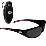 Kansas City Chiefs Wrap Sunglass with Visor Clip - Kansas City Chiefs - Flyclothing LLC