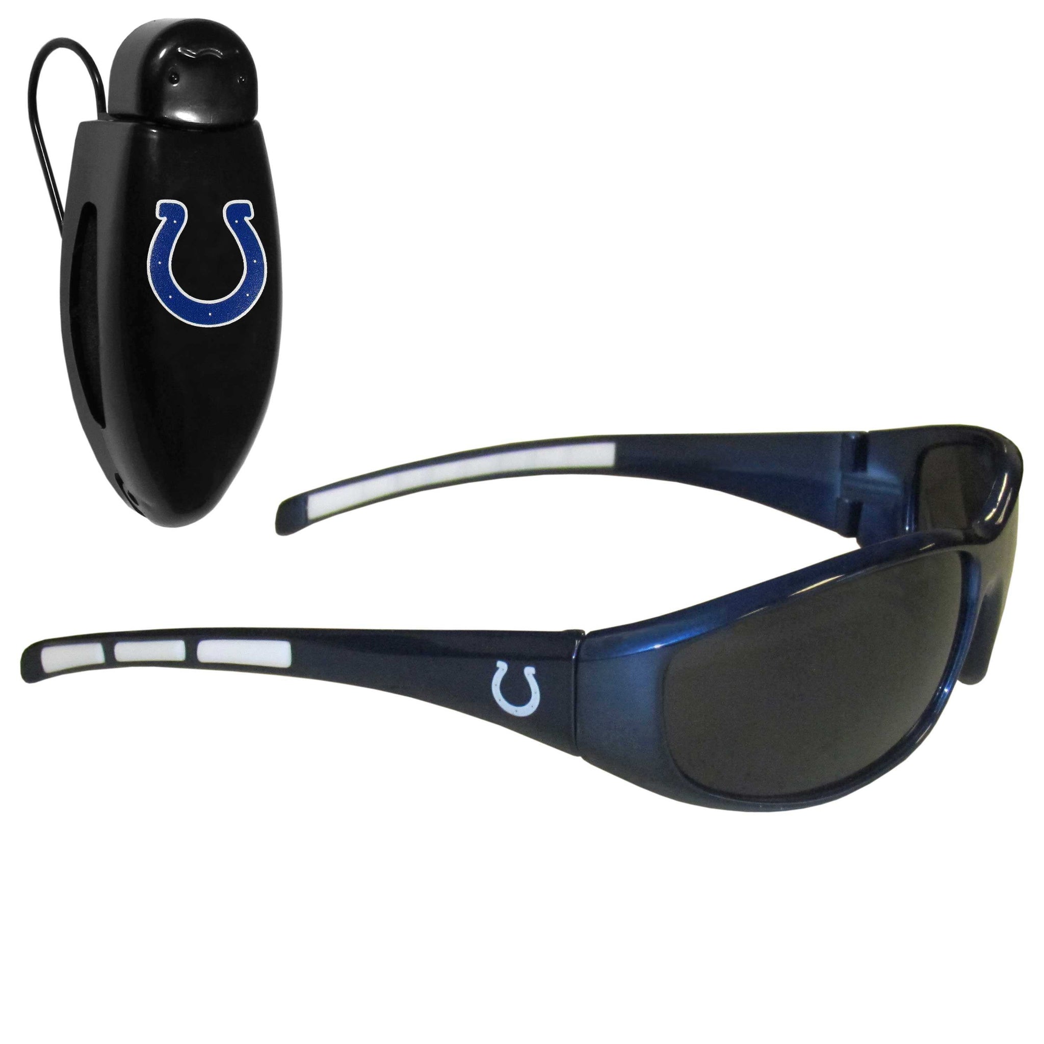 Indianapolis Colts Wrap Sunglass with Visor Clip - Indianapolis Colts - Flyclothing LLC