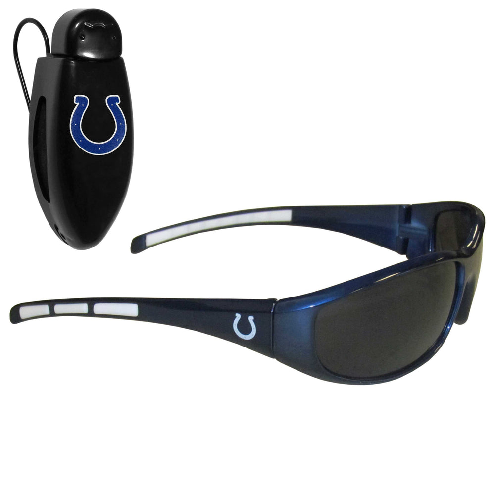 Indianapolis Colts Wrap Sunglass with Visor Clip - Indianapolis Colts - Flyclothing LLC