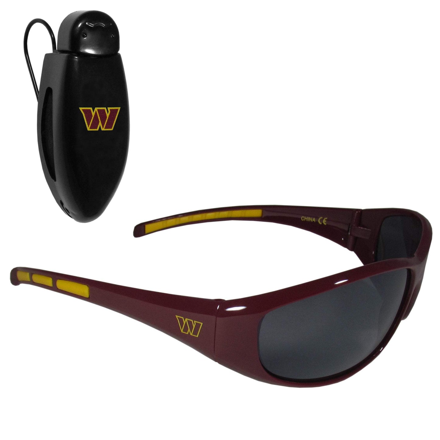 Washington Commanders Wrap Sunglass with Visor Clip - Washington Commanders - Flyclothing LLC