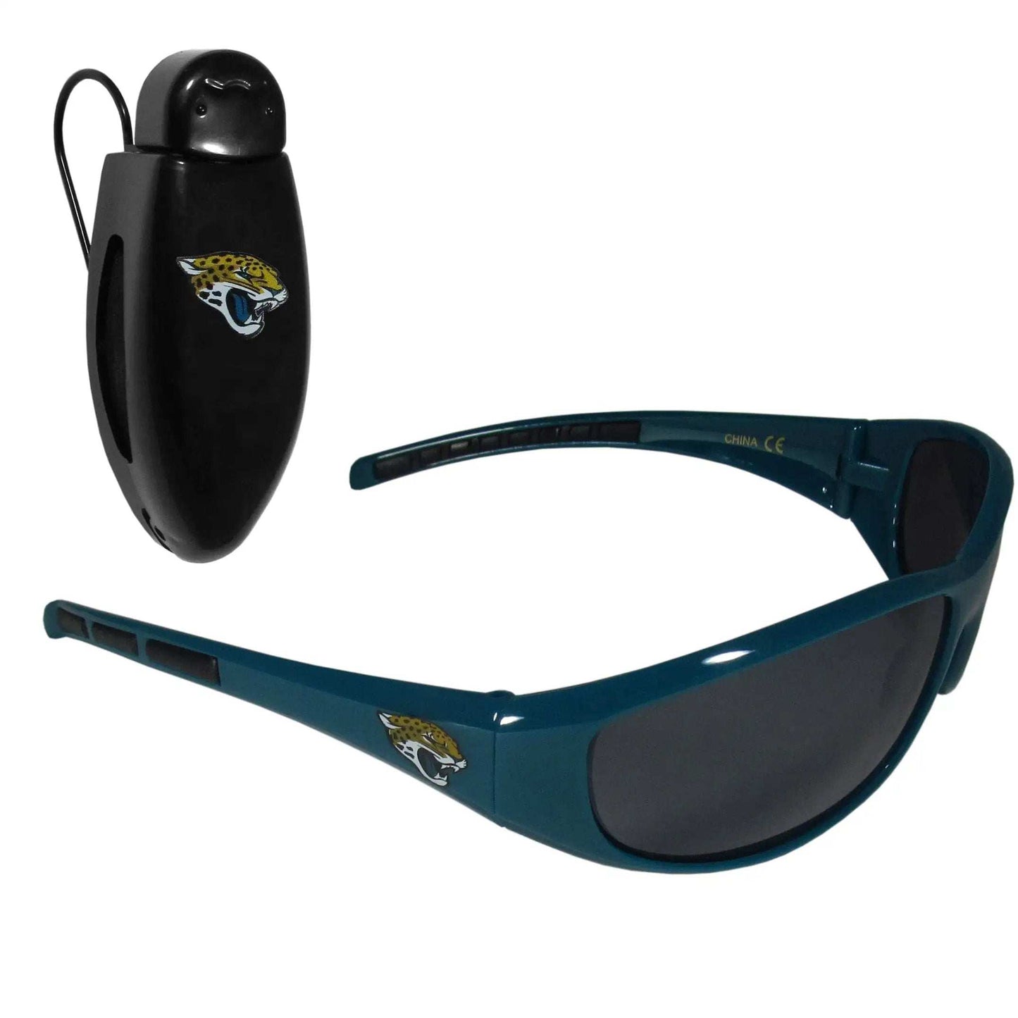 Jacksonville Jaguars Wrap Sunglass with Visor Clip - Jacksonville Jaguars - Flyclothing LLC