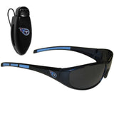 Tennessee Titans Wrap Sunglass with Visor Clip - Tennessee Titans