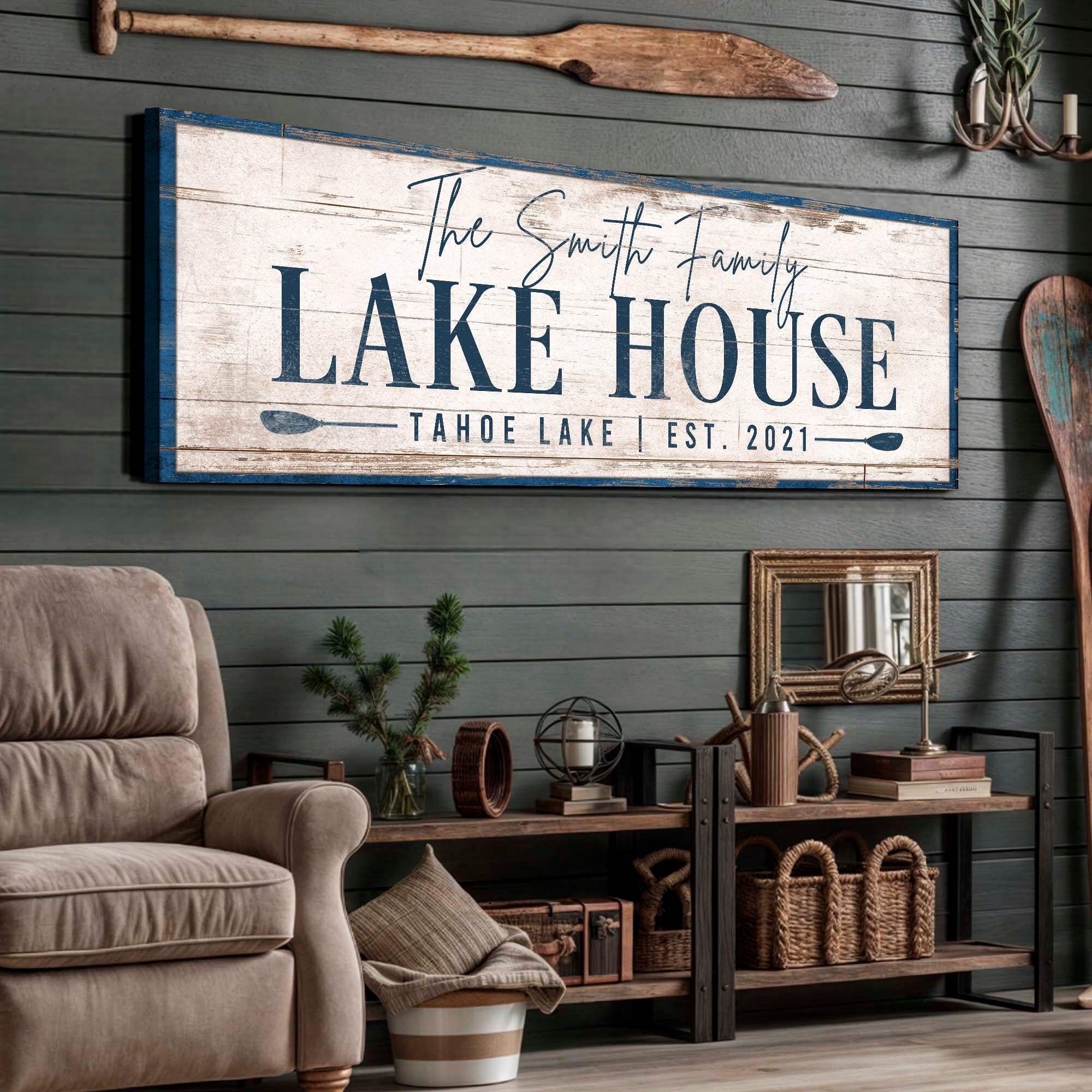 Personalized Lake House Sign V - Tailored Canvases - Flyclothing LLC