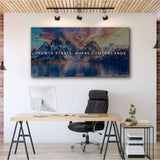 Growth Starts Where Comfort Ends Motivational Wall Sign - Tailored Canvases - Flyclothing LLC