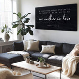 Be Completely Humble And Gentle - Ephesians 4:2 Faith Sign III - Tailored Canvases - Flyclothing LLC