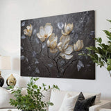 Midnight Magnolias Wall Art - Tailored Canvases - Flyclothing LLC