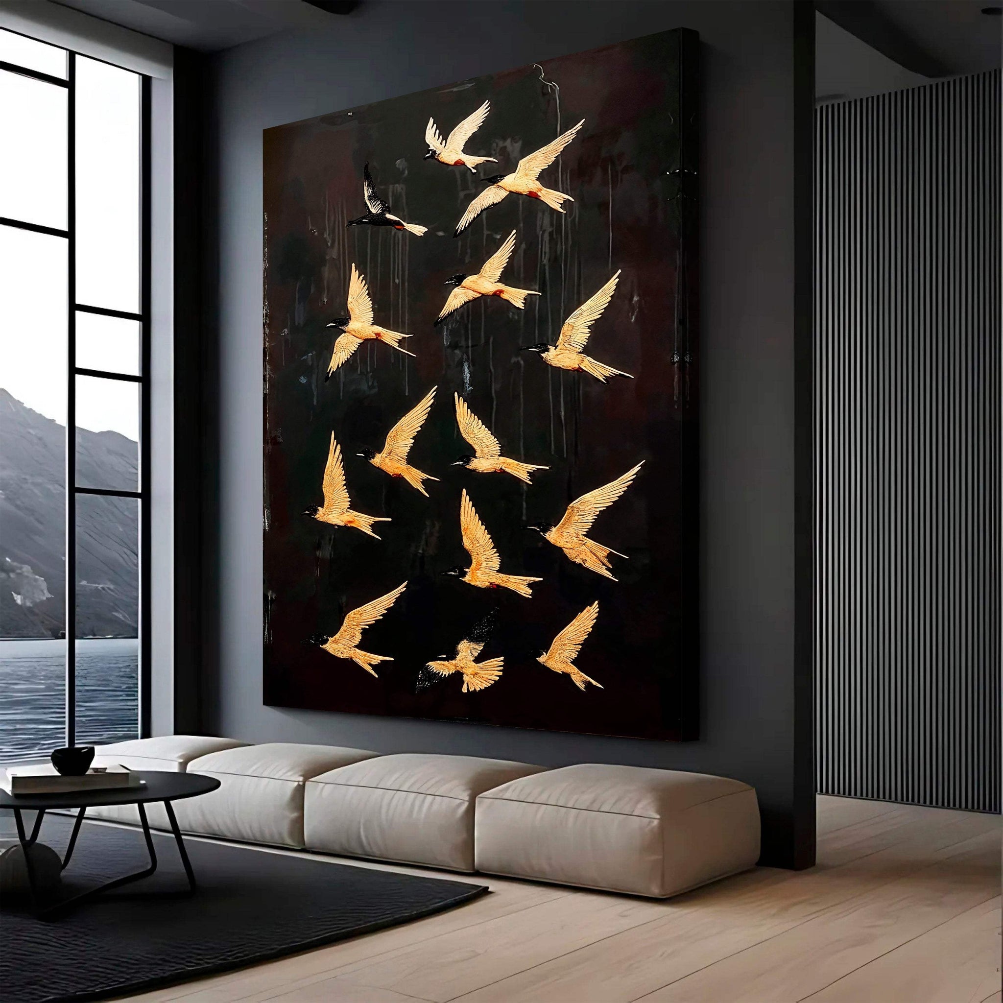 Abstract Flying Swallow Wall Art - Tailored Canvases - Flyclothing LLC