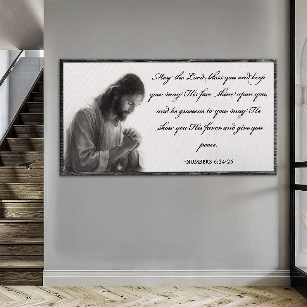 Numbers 6:24-26 - May The Lord Bless You Faith Sign IV - Tailored Canvases - Flyclothing LLC